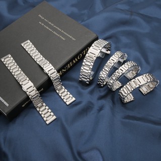 สายนาฬิกาข้อมือ สเตนเลส สําหรับ Longines Straight End Universal Bracelet Butterfly Buckle Watch อุปกรณ์เสริมสายรัดข้อมือ