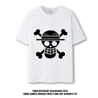 One Piece Icon T Shirt Mens Anime Ace Brook Tee Baju Lelaki &amp; Perempuan Unisex High Quality Round Neck Short Botto_04