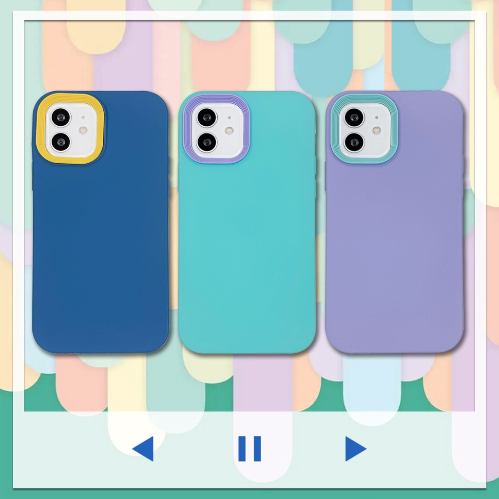 ซิลิโคนเหลวป้องกันเข้ากันได้สําหรับIphone case 17 air 16 14 6 6s 7 8 plus XR 11 12 13 pro max 2 in 1 drop resistance ThickenสีCandy