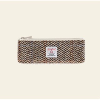 [NOIV] Harris Tweed กระเป๋าใส่ปากกา สีน้ําตาลเบจ