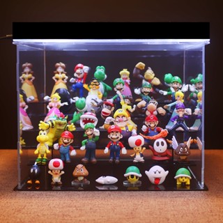 ฟิกเกอร์ Super Mario Bro Luigi Yoshi Koopa Troopa Toad Princess Peach Donkey Kong Q Version Pvc ของเล่นสําหรับเด็ก 18 ชิ้น ต่อชุด