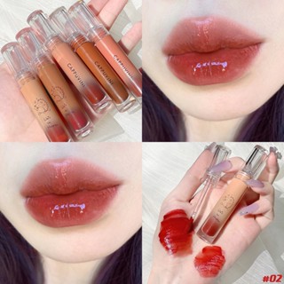 Cappuvini Mirror Water Lip Glaze High Gloss Moisturizing Sexy Red Lip Tint Lipstick Make Up Longlasting Color Non-stick Cup Lip Gloss Makeup