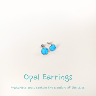 Opal Earrings ต่างหูเงินแท้ S925