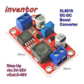 โมดูลพาวเวอร์ซัพพลายแปลงแรงดันไฟฟ้า 5A XL6019 DC-DC 3-35V เป็น 5-40V ปรับได้