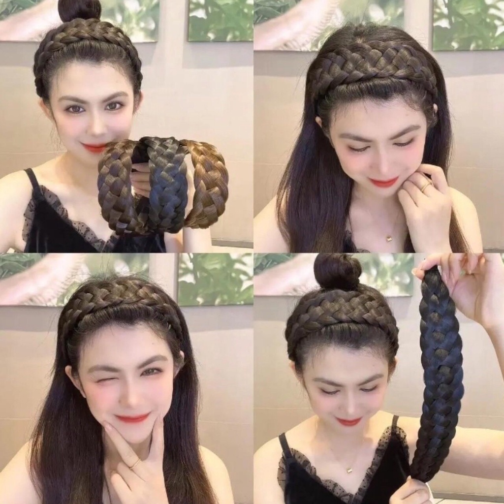❤ ที่คาดผม ผมถักเปีย เหมือนจริง ขนาดใหญ่ ที่คาดผมแฟชั่น ที่คาดผมเกาหลี เกรดพรีเมี่ยม หลากหลายสี ❤