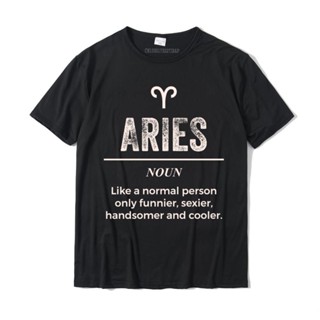 Lyzh เสื้อยืดผ้าฝ้าย พิมพ์ลายราศี Aries Definition สําหรับผู้ชาย และผู้หญิง