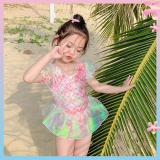 2022 new childrens swimsuit one-piece swimsuit girls swimming suit childrens and girls one-piece swimsuit Mermaid