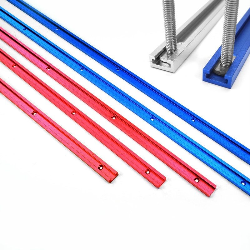 e46 300-800มม.ไม้ Chute Rail T-Track T-Slot Miter Track T สกรู Slot 19X9.5มม.เห็นตาราง Router ตาราง 