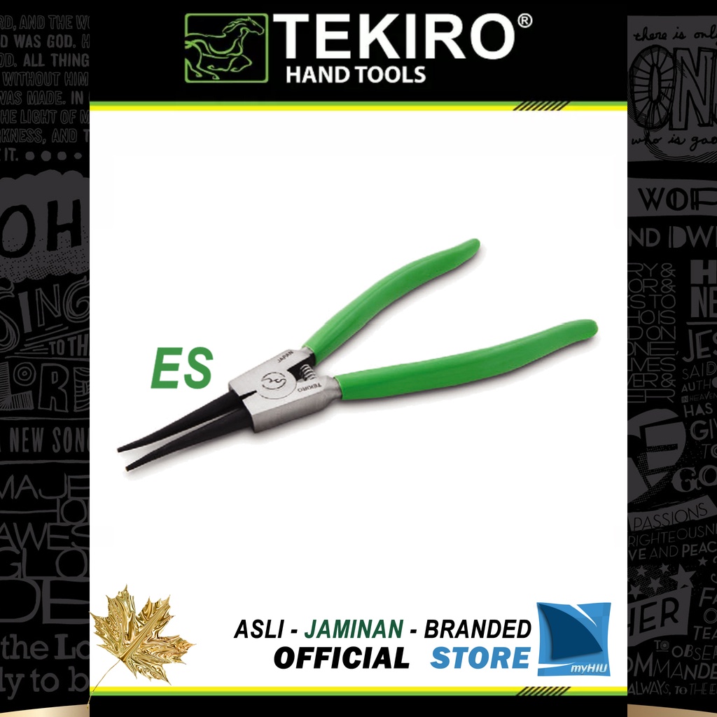 5" ~ 9" นิ้ว Snap Ring คีม / Spi / Snap Ring ES ภายนอกตรง (เปิดตรง) TEKIRO
