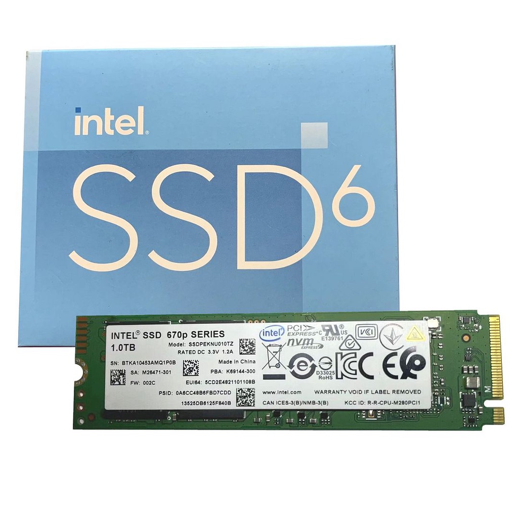 Intel 670p 1TB PCIe 3.0 NVMe M.2 2280 SSD - Read: 3500MB/s, SSDPEKNU010TZX1