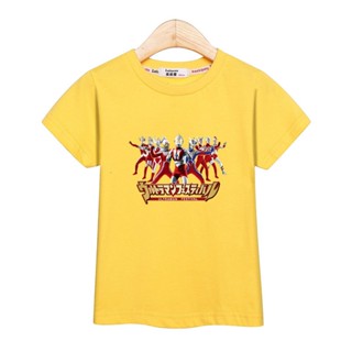 JK Ultraman Kids Clothes Boys T-Shirt Short Sleeve Shirt Cotton Tops Child Tees_05