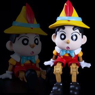 โมเดลฟิกเกอร์ อนิเมะชินจัง Gk Puppet Pinocchio Series Blockhead ขนาด 18 ซม. ของขวัญวันเกิด