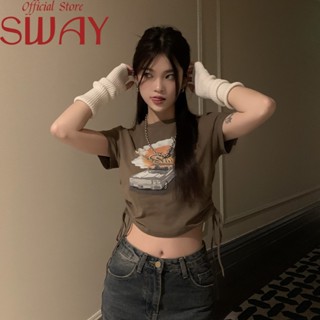 SWAY  เสื้อยืด เสื้อแฟชั่น หลวม  ทันสมัย Comfortable Chic Stylish A29J0DT 36Z230909