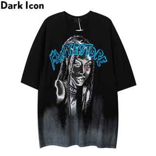 【Hot】Dark Icon Tie Dyeing Printed Streetwear Mens T-shirt Summer Oversized Tshirts for Man mI4o_04