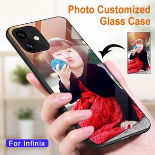 เคส DIY infinix hot note 9 10 10s 11s 10i 11 11s 12 12i play โทรศัพท์มือถือกระจกนิรภัย ลายรูปภาพกําหนดเองสําหรับ