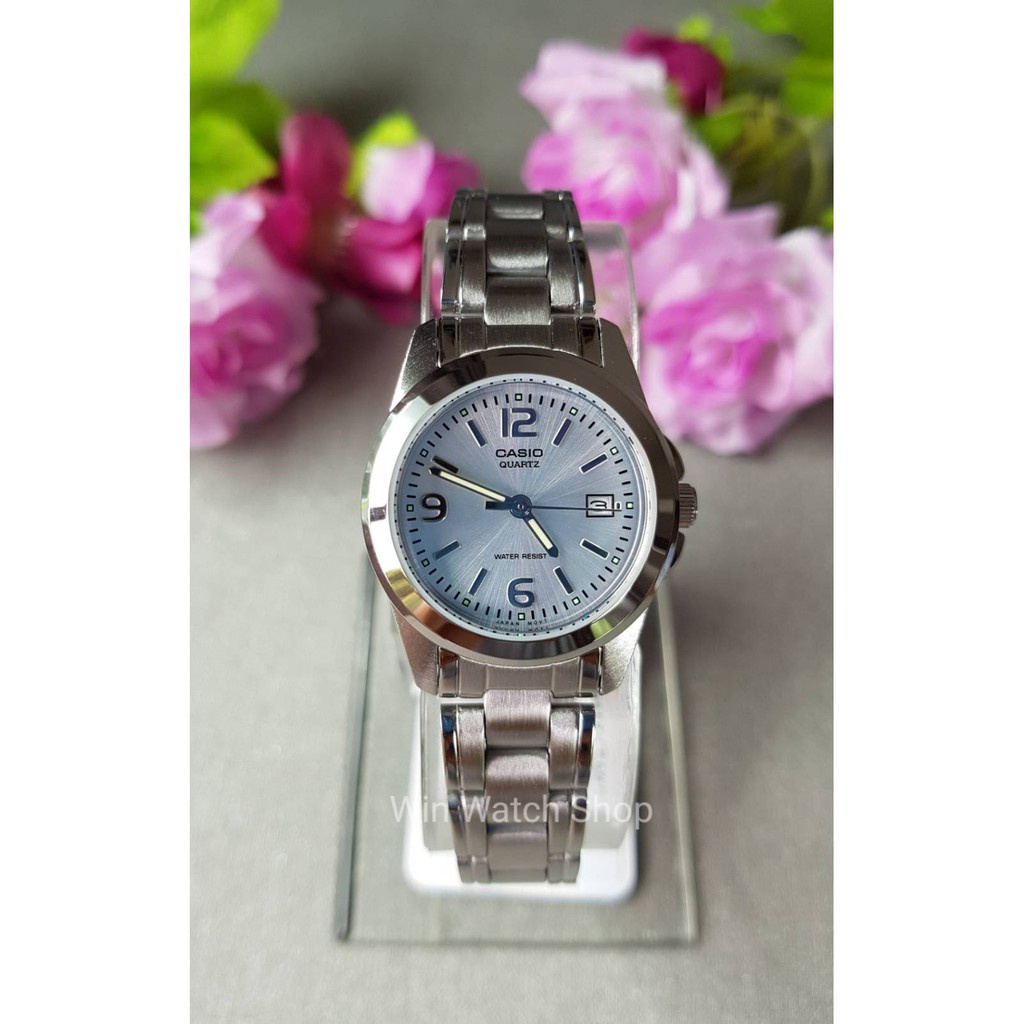 🔥🔥ส่งเร็วนาฬิกา Casio รุ่น LTP-1215A-7A นาฬิกาข้อมือผู้หญิง สายสแตนเลส หน้าปัดขาว -ของแท้100% ประกันศูนย์ CMG 1 ปี