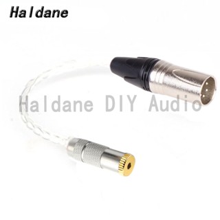 Haldane HIFI อะแดปเตอร์เชื่อมต่อเสียง ตัวผู้ 4pin XLR เป็น TRRS ตัวเมีย 2.5 มม. ชุบเงิน