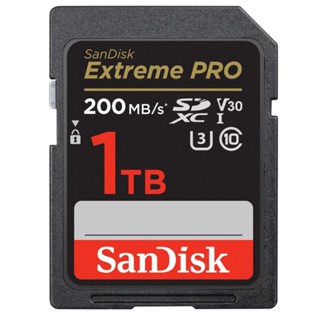 SanDisk Extreme Pro SDXC SD Card 1TB (SDSDXXD-1T00-GN4IN*1) ความเร็วอ่าน 200MB/s เขียน 140MB/s เมมโมรี่ การ์ด รับประกัน