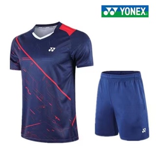 Yonex ขายดี เสื้อแจ็กเก็ตแบดมินตัน แขนสั้น แบบแห้งเร็ว สําหรับผู้ชาย และผู้หญิง