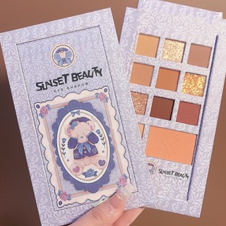 ✨อายแชโดว์พาเลท Sunset Beauty เนื้อแมตต์ ไม่เลอะง่าย ประกายไข่มุก กลิตเตอร์  สําหรับแต่งหน้า มีให้เลือก 3 แบบ🎀