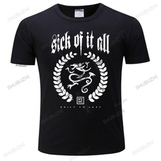 Lyzh เสื้อยืดลําลอง แขนสั้น พิมพ์ลาย Sick of It All Built To Last NYHC Hardcore สไตล์พังก์ โอเวอร์ไซซ์ สําหรับผู้ชาย และผู้หญิง