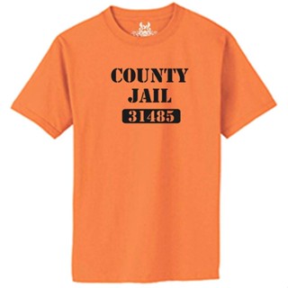 T-Shirtเสื้อยืด พิมพ์ลาย COUNTY JAIL Halloween MMA สําหรับนักโทษ S-5XL