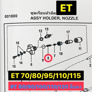 สปริงหัวฉีด คูโบต้า ET RT ZT ของแท้ เบิกศูนย์ คูโบต้า 100% สปริง