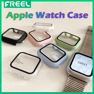 กระจก + เคส สําหรับ Apple Watch Serie 8 7 6 SE 5 4 3 2 เคสสมาร์ทวอทช์ 45 มม. 41 มม. 44 มม. 40 มม. 38 มม. 42 มม. กันชน ป้องกันหน้าจอ อุปกรณ์เสริม