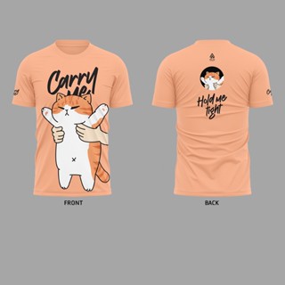 (พร้อมส่ง) เสื้อวิ่งพิมพ์ลายน้องแมวCarry Me