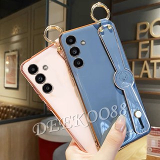 ใหม่ เคสป้องกันโทรศัพท์มือถือ TPU แบบนิ่ม สีชมพู สีม่วง มีสายคล้อง สําหรับ Samsung Galaxy A14 A04e A04S A04 A13 5G 4G A23 LTE A33 A53 A73 M53 2023