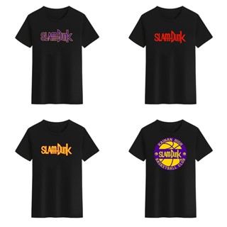 เสื้อคู่รัก - เสื้อยืด Slam Dunk Kainan สําหรับผู้หญิงผู้หญิงสีดําเสื้อยืดสีขาวคอกลมเสื้อเสื้อยืด U_09