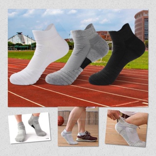 🌷 ถุงเท้าข้อสั้น ถุงเท้ากีฬา ถุงเท้า  รุ่นหนานุ่ม กันลื่น Free Size ถุงเท้าฟุตบอล ถุงเท้าบาส ถุงเท้าวิ่ง 🌷