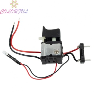 【COLORFUL】Trigger Switch 7.2 V - 24 V Black Plastic And Metal Workshop Equipment