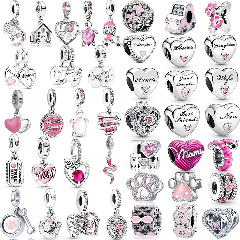 เครื่องประดับ สร้อยคอ สร้อยข้อมือ จี้ลูกปัด รูปหัวใจ เหมาะกับของขวัญ แฟชั่นหรูหรา สําหรับผู้หญิง และผู้ชาย DIY