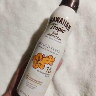 สเปรย์กันแดด พร้อมบำรุงผิว HAWAIIAN TROPIC®SATIN PROTECTION SUN SPRAY SUNSCREENSpf30 Body Glow Dewy moisturizerล