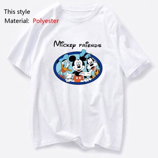 [COD]เสื้อยืด พิมพ์ลายการ์ตูน Disney Mickey Mouse Donald Duck The Lion King Simba สุดชิค สําหรับผู้หญิง_01