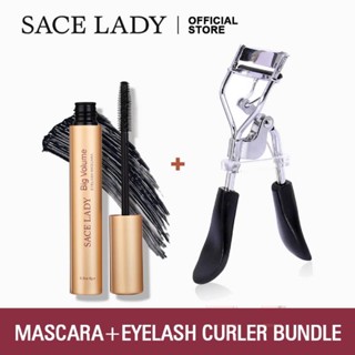 SACE LADY Black Waterproof Mascara +Eyelash Curler Eye Makeup Kit