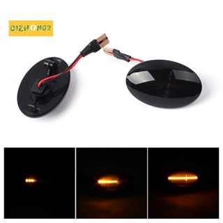 หลอดไฟเลี้ยวไดนามิก LED สีดํา สําหรับ Opel Corsa B Corsa C Astra F Combo B Combo C 2 ชิ้น