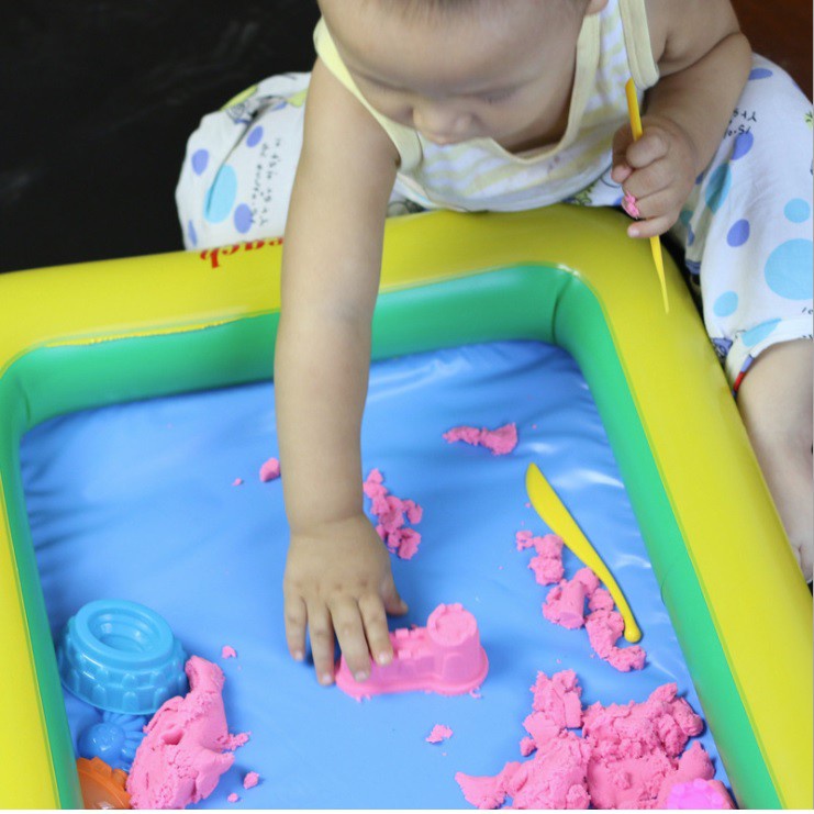 ทรายวิทยาศาสตร์ Kinetic Sand ทรายแม่เหล็ก ของเล่นเด็ก เสริมสร้างจินตนาการและพัฒนาการ  ทรายวิทยาศาสตร์ ราคา ถูกที่สุด ดีลบีเคเค แกลเลอรีภาพที่ 4