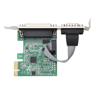 R* การ์ดไรเซอร์ AX99100 1P1S RS232 Serial Parallel Port DB25 25Pin PCIE PCI-E สําหรับ Exp