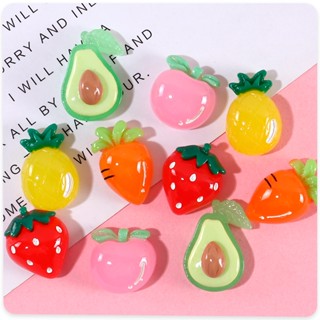 Jibbitz 3D สําหรับ Crocs Peach Strawberry Jibitz Charm Avocado Carrot Croc Jibbits ผู้หญิงรองเท้าอุปกรณ์เสริม DIY รองเท้าเสน่ห์ Pins ตกแต่ง