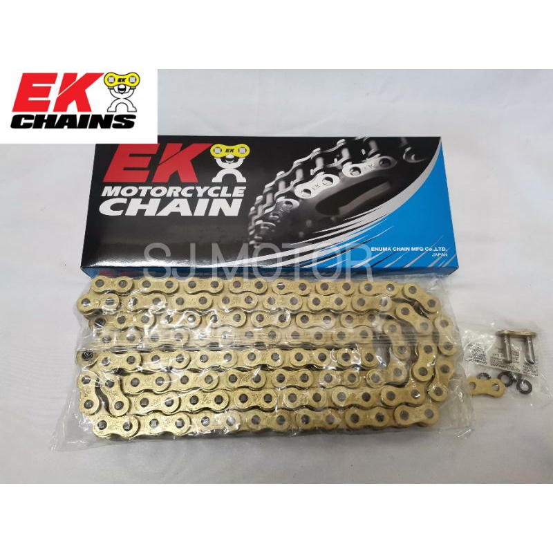 EK MOTOCYCLE CHAIN 525DEX 120L GOLD(X-RING)