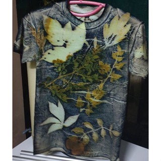 เสื้อยืด eco pronting ห่มสีlog wood