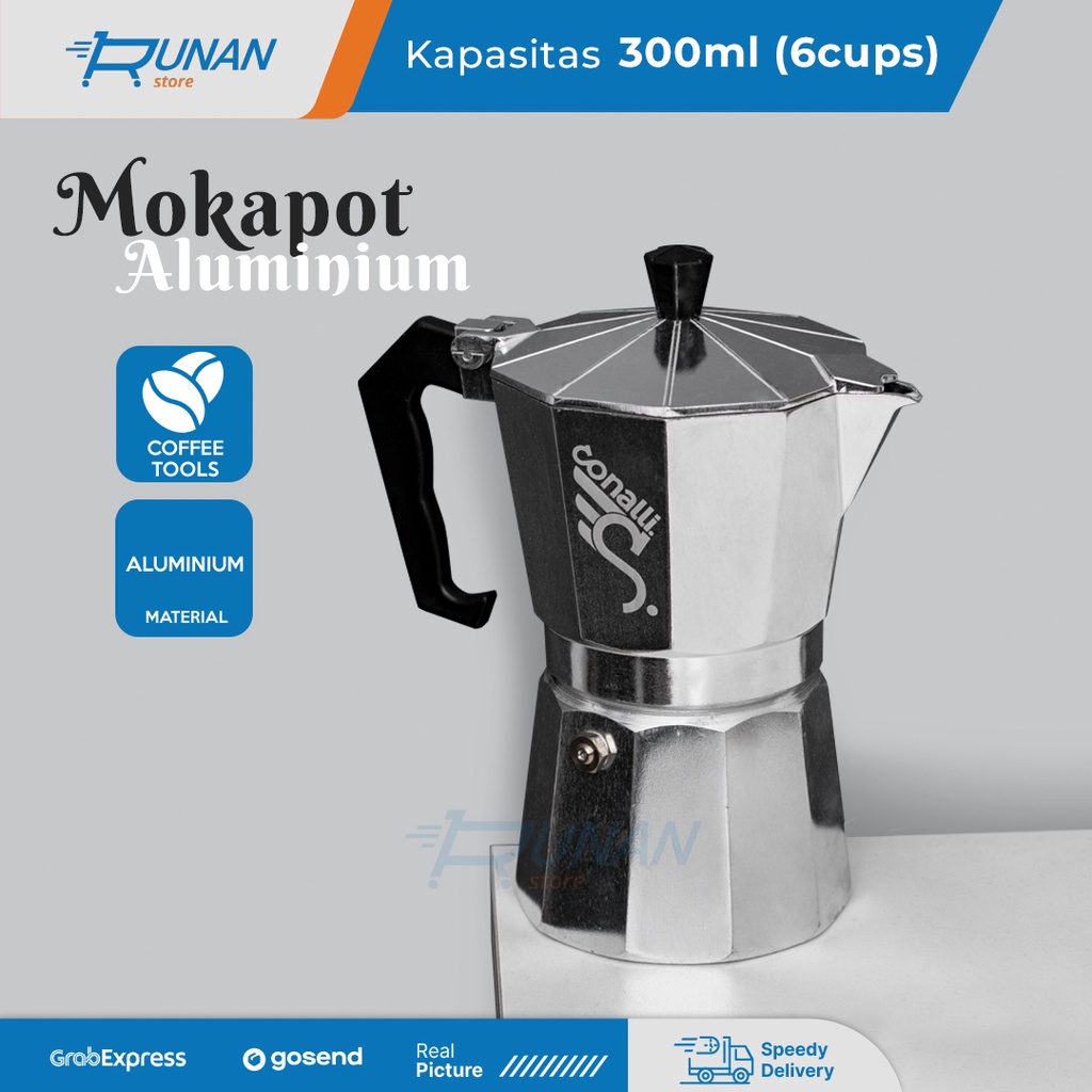 Mokapot 300ml 6 Cup Moka Pot Conalli Espresso Maker Moka Pot 300 ml 6cup