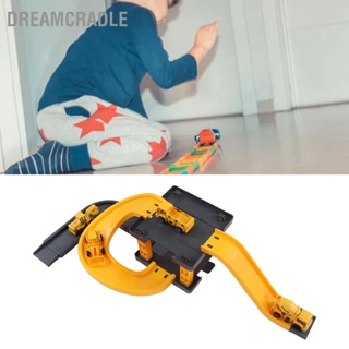 DreamCradle ติดตามที่จอดรถของเล่น Dual Race Track DIY Assemble Early Education ของเล่นที่จอดรถรางที่มีสีสัน