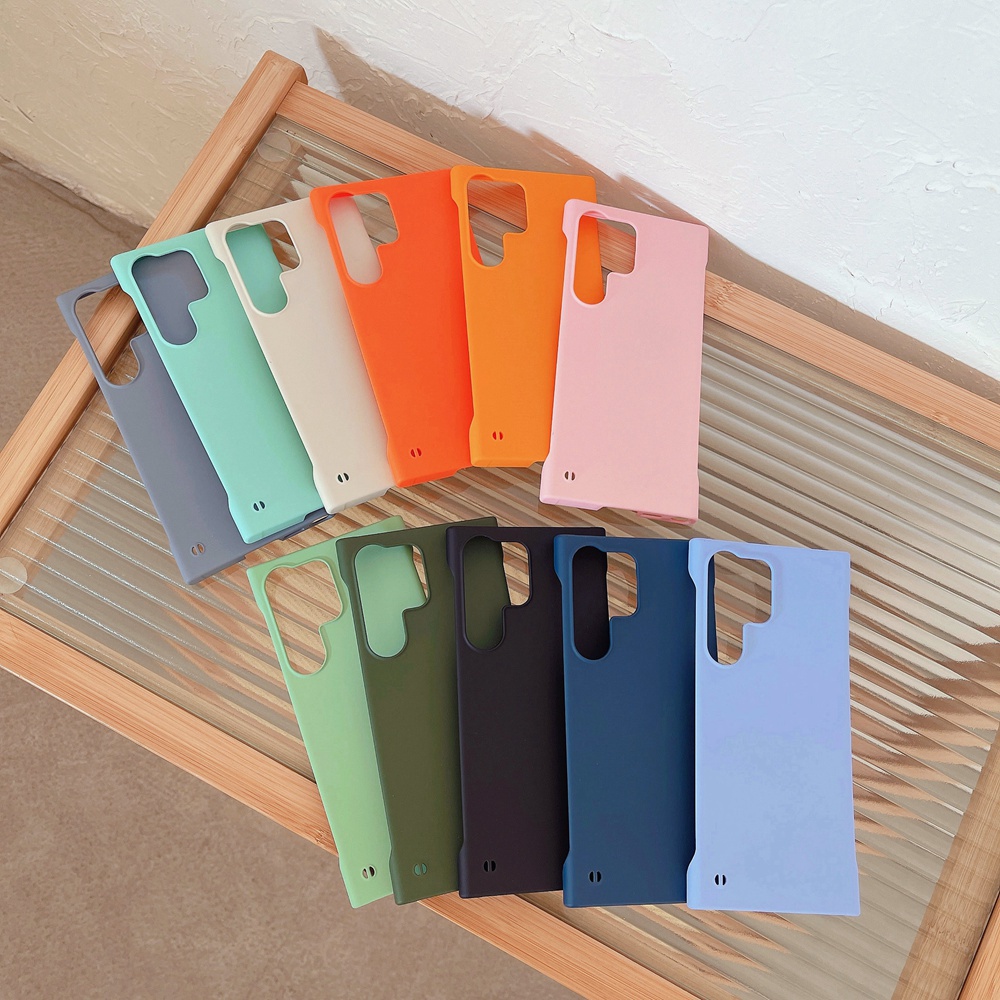 เคสกันกระแทกไร้กรอบสําหรับ Samsung Galaxy Note 20 S22 S23 S24 S25 S26 Ultra Cover PC Hard Slim เคสพลาสติก