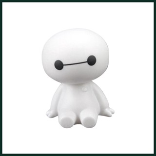 ตุ๊กตาฟิกเกอร์ PVC รูป Baymax แบบเขย่าหัวได้ แบบสร้างสรรค์ สําหรับตกแต่งภายในรถยนต์