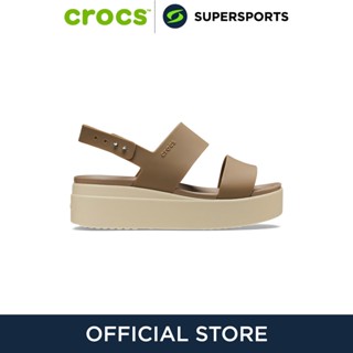 CROCS Brooklyn Low Wedge รองเท้าแตะผู้หญิง รองเท้าส้นตึก