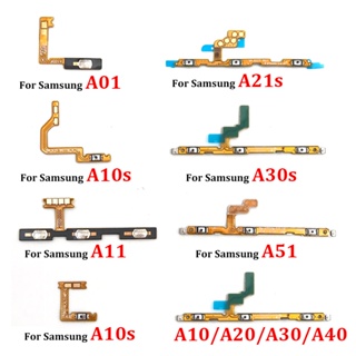 ปุ่มกดสวิตช์เปิด ปิด ปุ่มปรับระดับเสียง สายเคเบิลอ่อน สําหรับ Samsung A01 A11 A10S A20S A30S A51 A10 A20 A30 A40 A50 A60 A70 A42