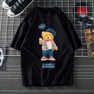 TEDDY BEAR NICE TO MEET YOU XS-3XL TSHIRT WOMAN T SHIRT MEN BAJU T SHIRT PEREMPUAN T SHIRT LELAKI PLUS SIZE OVERSIZ_02